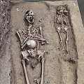 Two Ancient Human Skeletons Discovered In Archaeological Burial Excavation Site