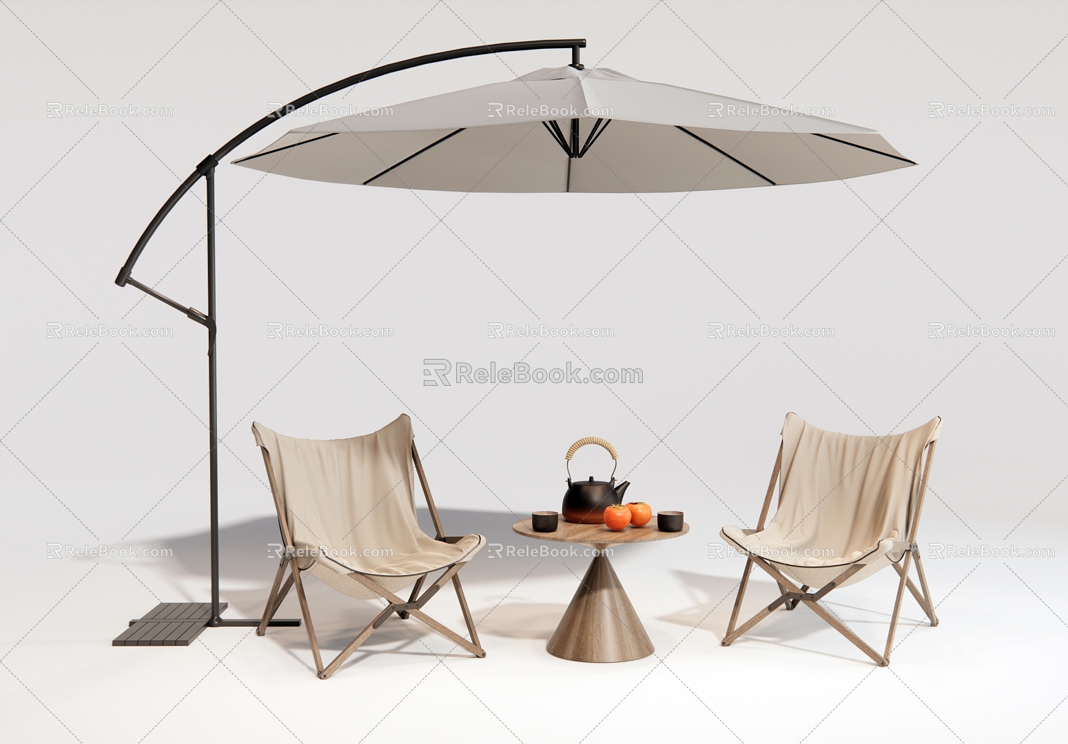 Outdoor Table and Chair Camping Table and Chair Outdoor Chair Folding Chair 3d model