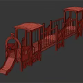 Colorful Kids Playground Train Equipment With Slide And Multiple Carriages For Outdoor Playground Use