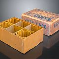 Household Cardboard Egg Carton With Divided Compartments And Care Eggs Label