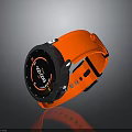 Trendy Smartwatch with Orange Strap Black Dial Modern Fashion Accessory Design