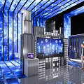 5G Technology Exhibition Booth Featuring Huawei China Mobile OPPO and Interactive Screens