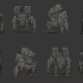 Modern sci-fi mech robot cyberpunk robot future show mechanical robot war robot mech wind robot 3d model