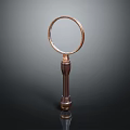 Vintage Magnifying Glass With Wooden Handle And Metal Frame For Daily Use