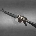 Detailed View of Classic Rifle With Metal Receiver Wooden Stock and Magazine