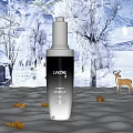 Lancôme Advanced Genifique Serum in Snowy Mountain Landscape With Deer And Cabin