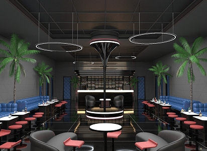 Modern Bar Club 3d model