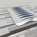 Dongtan Station Modern Architectural Design With Streamlined Roof And Front Plaza