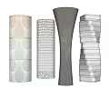 Modern Column Perforated Plate Shaped Luminous Column 3d model