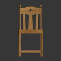 Wooden Chair For Home Furniture With Simple Design Curved Back And Carved Details