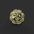 Gold Rose Design Ring With Exquisite Intricate Filigree Jewelry Piece