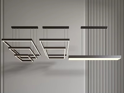 Modern chandelier combination 3d model