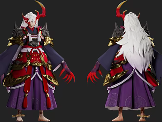 Game Onmyoji Teacher Tzmu Boy Role Hand-made Onmyoji Teacher Tzmu Boy Hand-made Ornaments Toy Combination Onmyoji Character 3d model