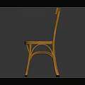 Orange Modern Leisure Chair with Woven Seat and Decorative Arched Backrest for Home