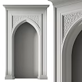 Islamic Style Archway Design Featuring Intricate Carved Patterns And Decorative Details