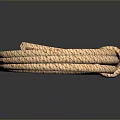 Beige White Braided Rope Circular Textured Item For Home Daily Living