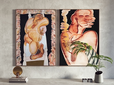 Modern Decorative Painting Hanging Painting 3d model