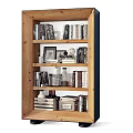 Wooden Multi tiered Shelving Unit With Books Decorative Items And Storage Boxes