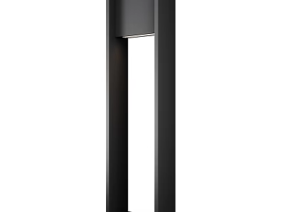 Modern Sleek Black Floor Lamp With Matte Metal Finish LED Light For Living Room Interior 3d model