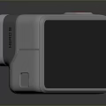 Grey GoPro Camera Featuring Dual Screens Front Display And Modern Design