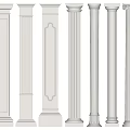 Various Styles Of Classic Roman Columns With Ornate Capitals And Fluted Shafts