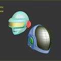 Modern Military Weapon Helmets With Silver Body Yellow And Black Tinted Visors