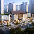 Modern Gate Song Xiamen Jianfa Building Facade 3d model