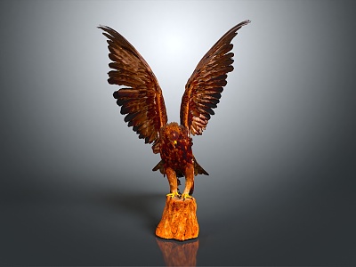 Modern Eagle Carving 3d model