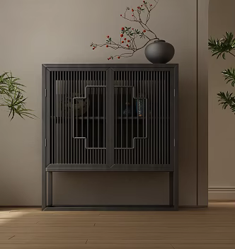 New Chinese Side Cabinet Decorative Cabinet New Chinese Wine Cabinet New Chinese Tea Cabinet New Chinese Entrance Cabinet 3d model