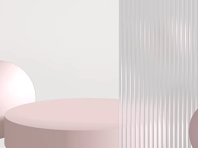 Modern Booth Pink Products 3d model Modern Booth Pink Products 3d model