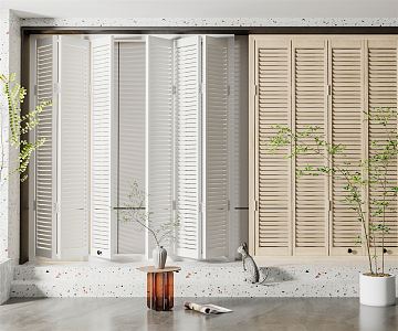 modern shutter folding window 3d model