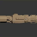 Futuristic Golden Weapon With Intricate Mechanical Design And Shiny Reflective Surface