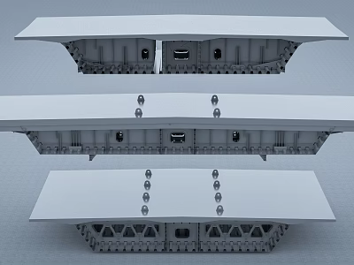 modern steel box girder steel box girder segment 3d model modern steel box girder steel box girder segment 3d model