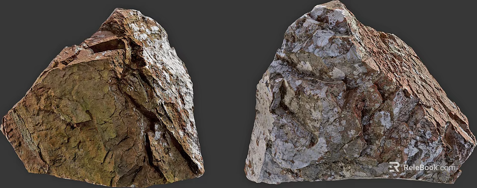 Natural Stone And Wood Textures With Rough Surfaces For Decorative Projects 3d model