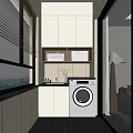 Modern Balcony 3d model