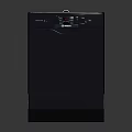 High Performance Modern Kitchen Dishwasher With Black Exterior And Digital Controls 3d model