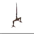 Character Inspired Mythical Creature With Spiked Tail And Slender Legs