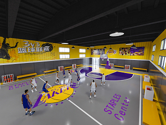 modern basketball hall 3d model