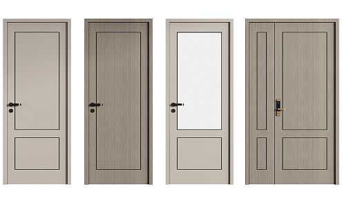 Modern swing door 3d model