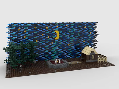 LEGO Toy Blocks Star Cottage 3d model