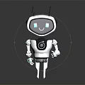Modern robot cartoon robot 3d model