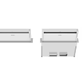 Quadromak Silver Kitchen Range Hood With Modern Design And Multiple Angles