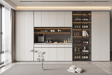 Modern Wine Cabinet 3d model