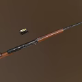 Classic Vintage Rifle With Wooden Stock Metal Components And Detachable Magazine