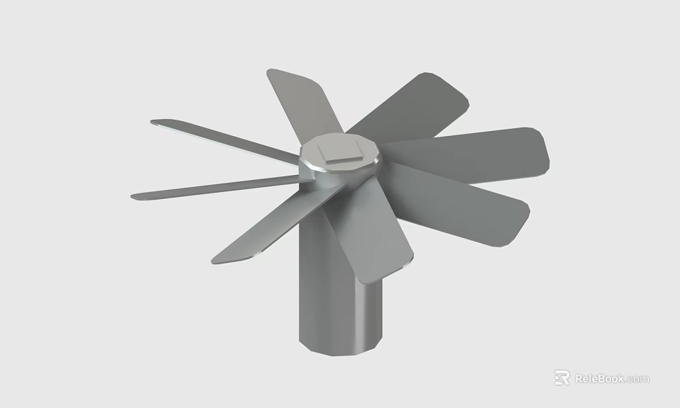 Stainless Steel Blender Blade With Multiple Sharp Blades And Central Shaft Connector Design 3d model