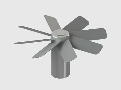 Stainless Steel Blender Blade With Multiple Sharp Blades And Central Shaft Connector Design 3d model