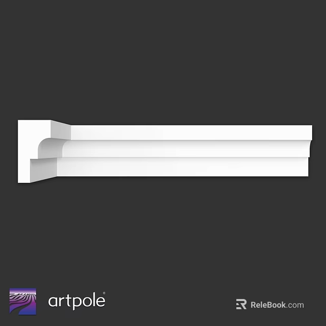 White Layered Architectural Component With Detailed Structure For Interior Exterior Decorative Trim 3d model 