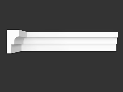 White Layered Architectural Component With Detailed Structure For Interior Exterior Decorative Trim 3d model