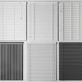 Modern venetian blinds roller blinds shutter combination bamboo blinds office curtains minimalist venetian blinds 3d model