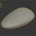 Gray Pebble Shaped Soft Mesh Texture Cushion For Living Room Home Decor